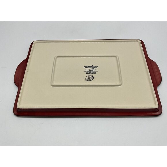 Temp-Tations Cranberry Floral Lace Serving Tray 14 x 9.5 Serveware Cottagecore - Picture 14 of 16